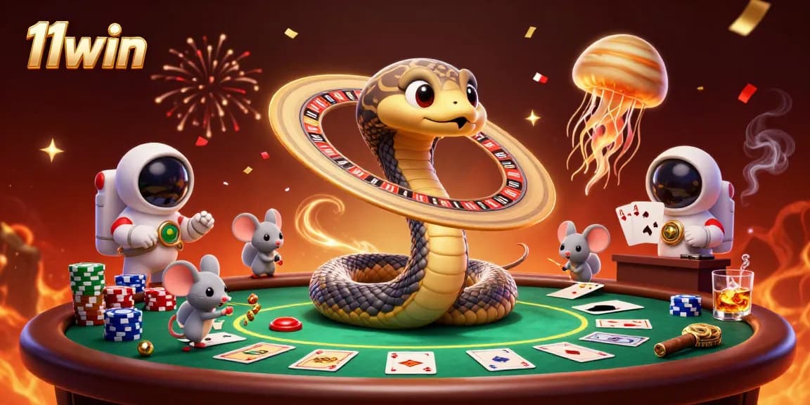 Engage with excitement at 11win where an imaginative scene unfolds in a cosmic casino adventure.