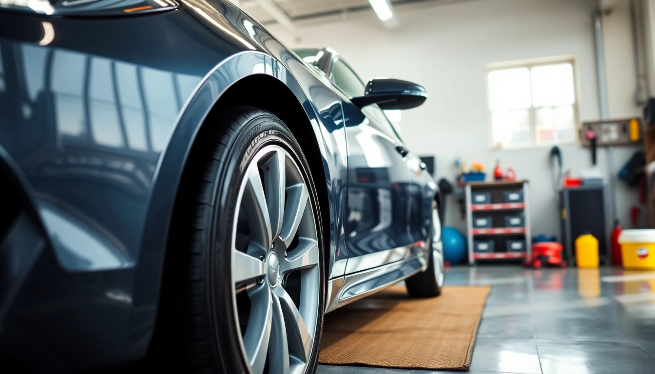 Experience best car detailing Chattanooga TN with expert care showcasing a shining vehicle in a modern garage.