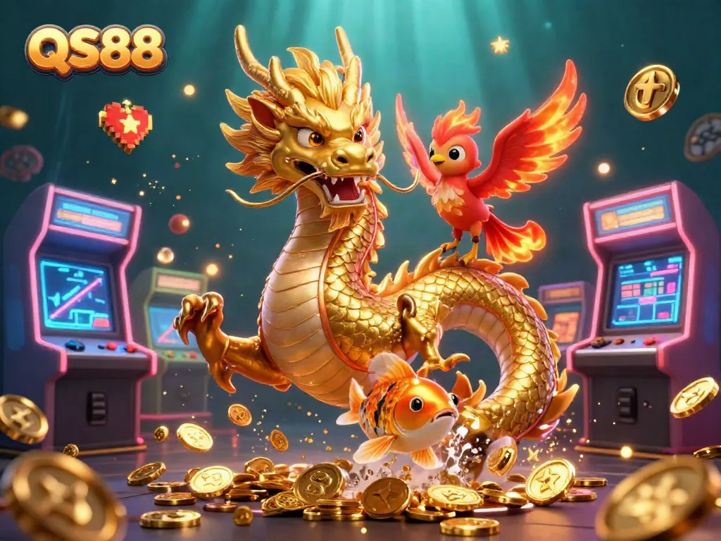 Engage with the thrilling QS88 casino gaming world featuring dynamic characters, vibrant visuals, and exciting elements.