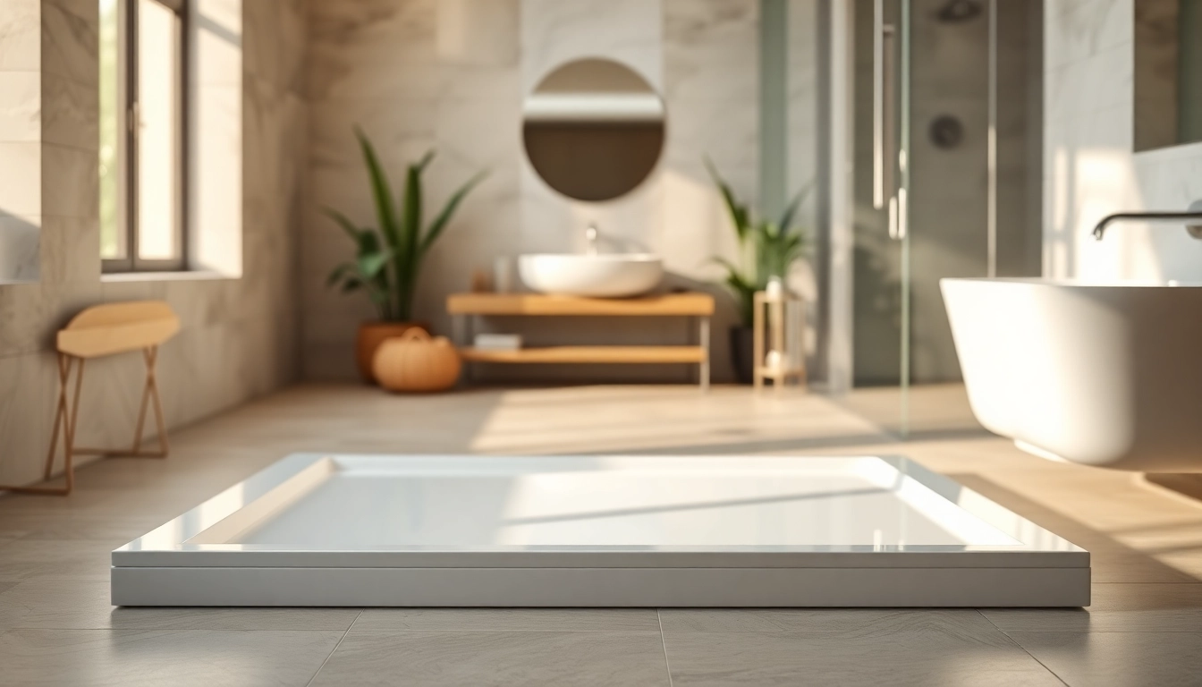 Explore elegance with a modern 800 x 800 shower base in a beautifully designed bathroom.