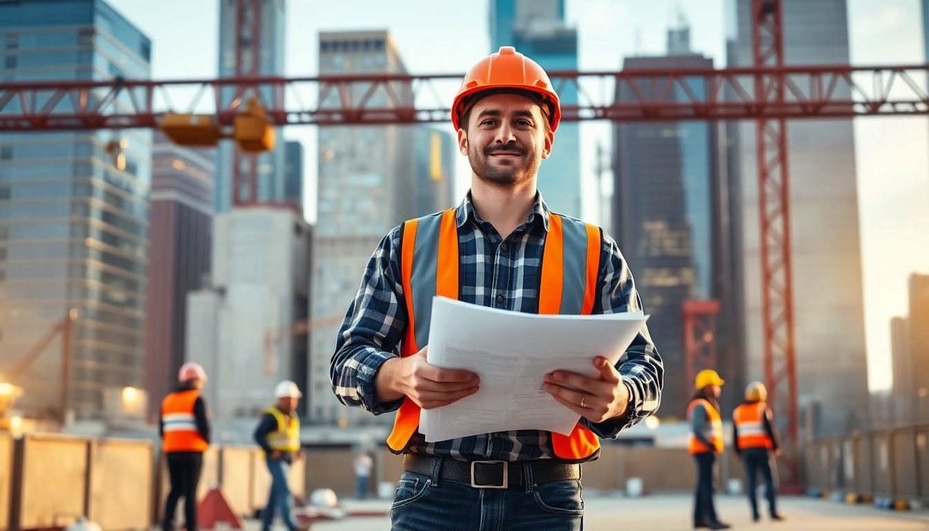 Manhattan Commercial General Contractor leading a construction project in a vibrant urban environment.