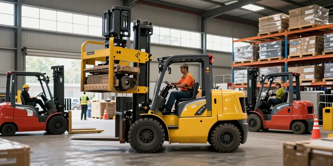 The best forklift for sale in Texas: Efficient operator using US-TXLT132PRO Electric Wheel Loader in a busy warehouse.