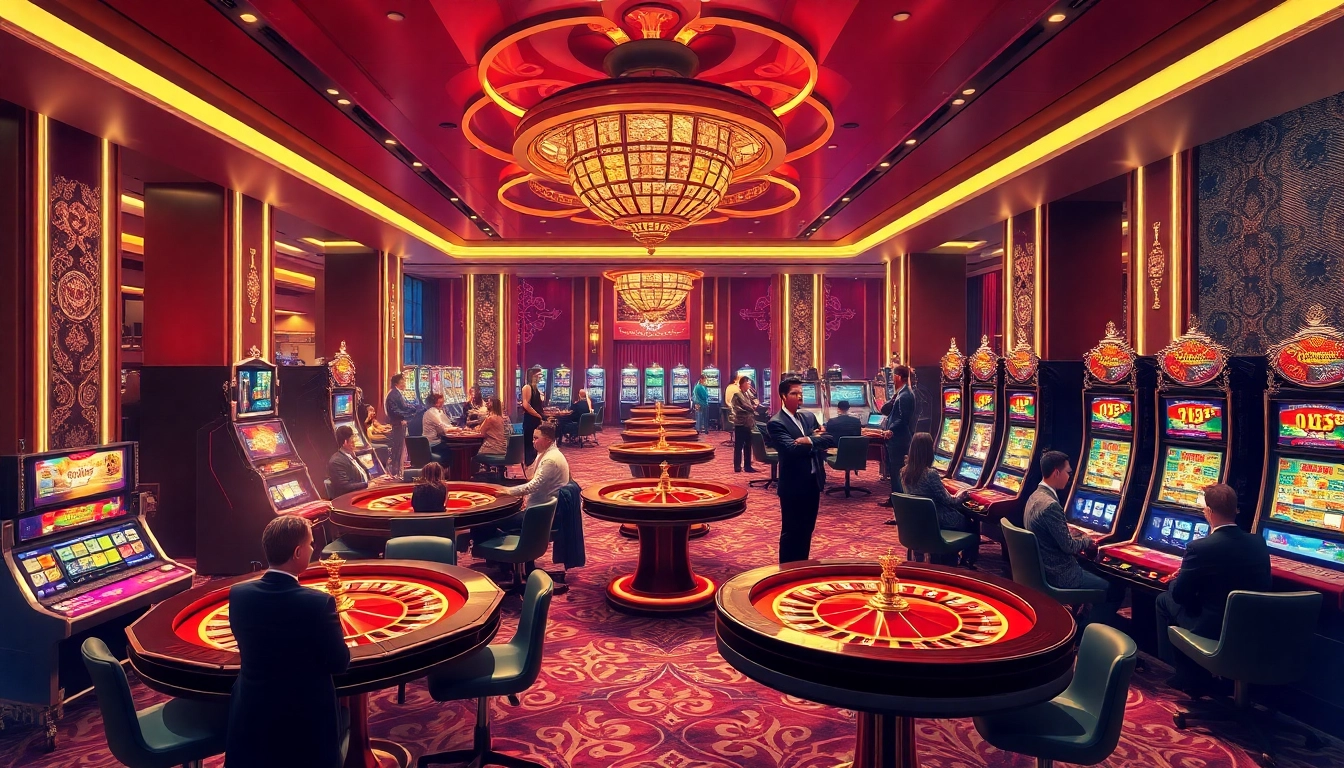 Experience PG88's premium gambling excitement with elegant gaming tables and vibrant slot machines.
