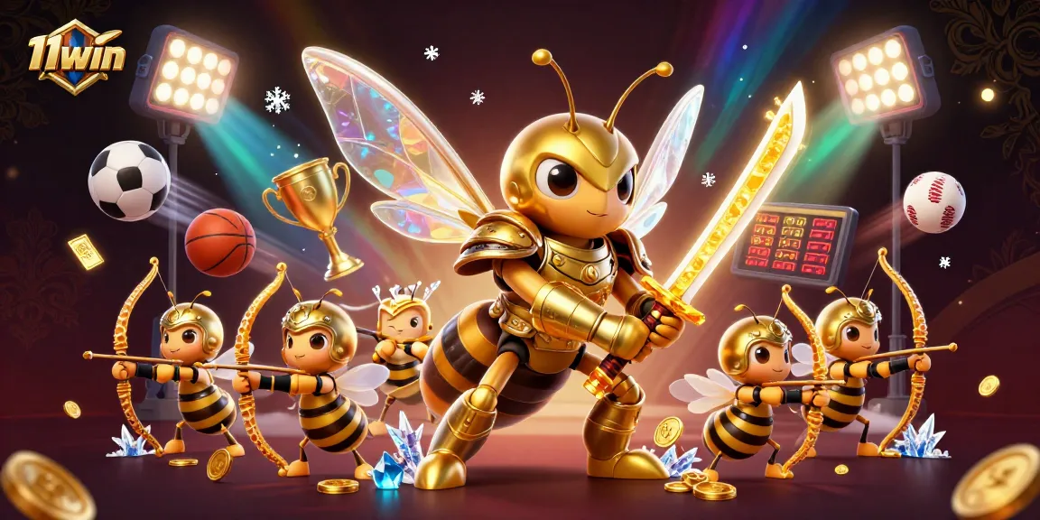 Engage in exciting sports betting strategies with 11win's vibrant, dynamic illustration depicting gameplay.