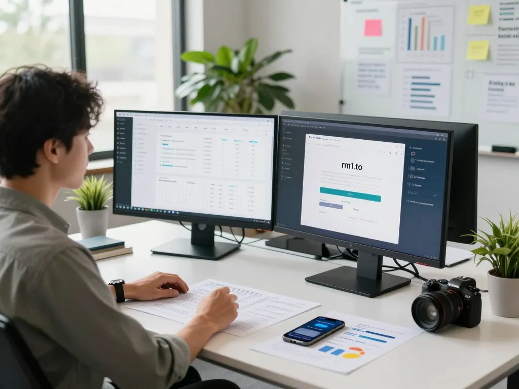 Streamlined rm1.to login workspace showcasing digital marketing analytics and user engagement