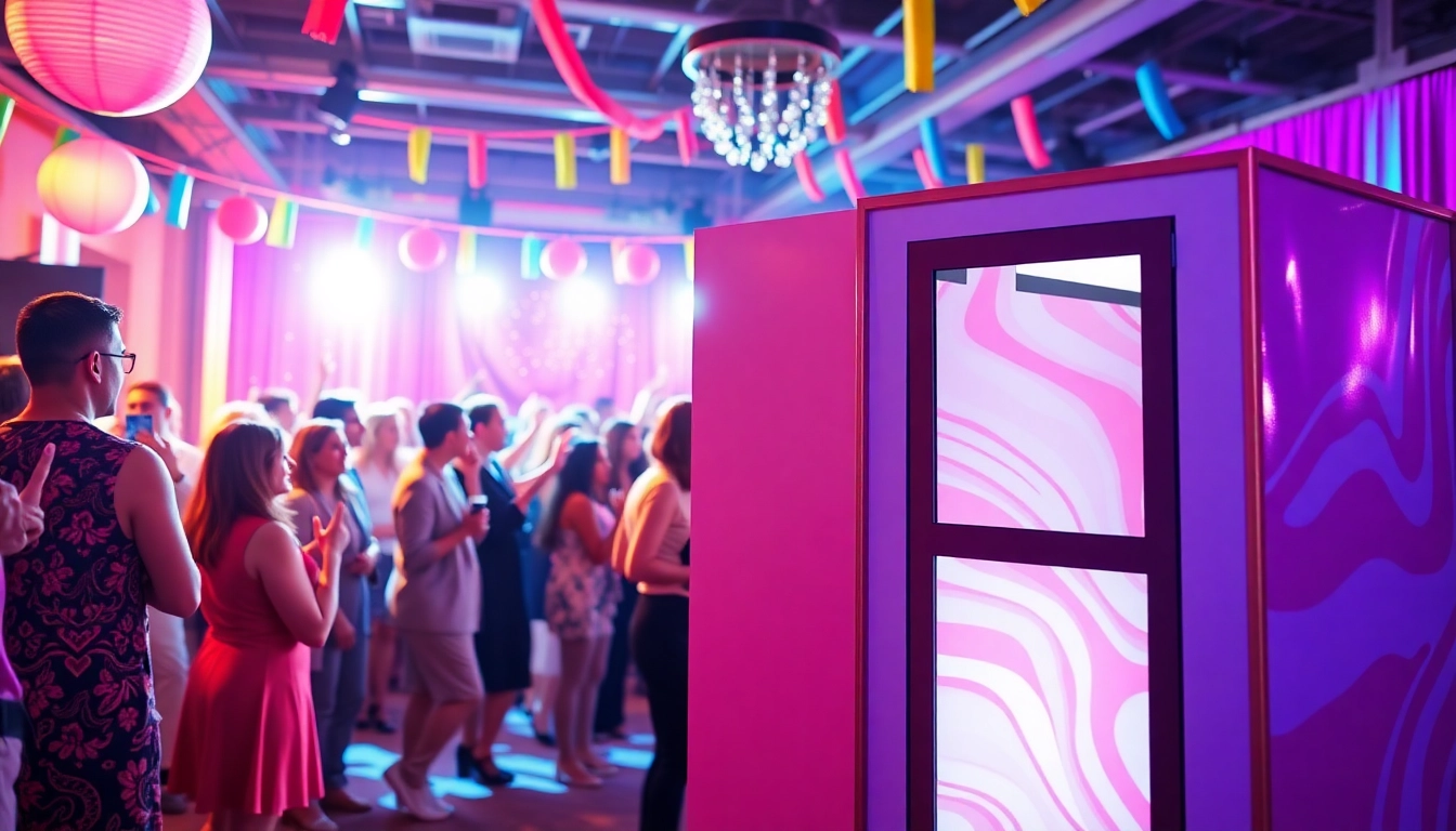 Engage with our lively photo booth rental, featuring colorful props for perfect party memories.