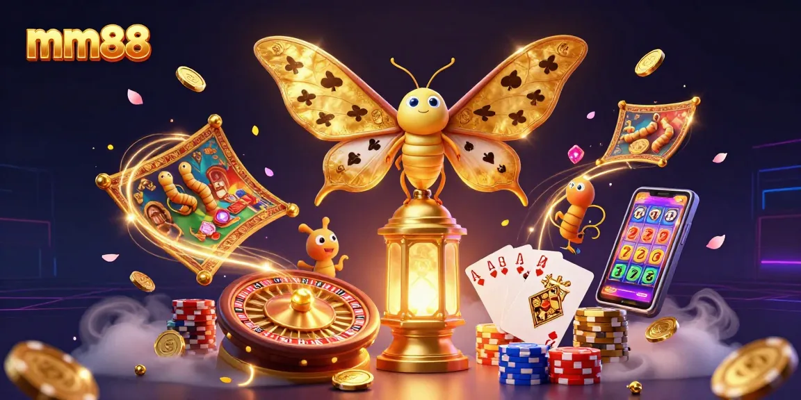 Engage with mm88 at the casino featuring vibrant animations, luck-themed elements, and captivating graphics.